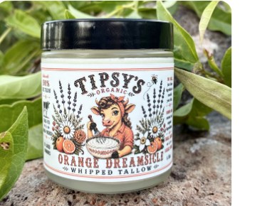Orange Dreamsicle whipped tallow, 4 oz